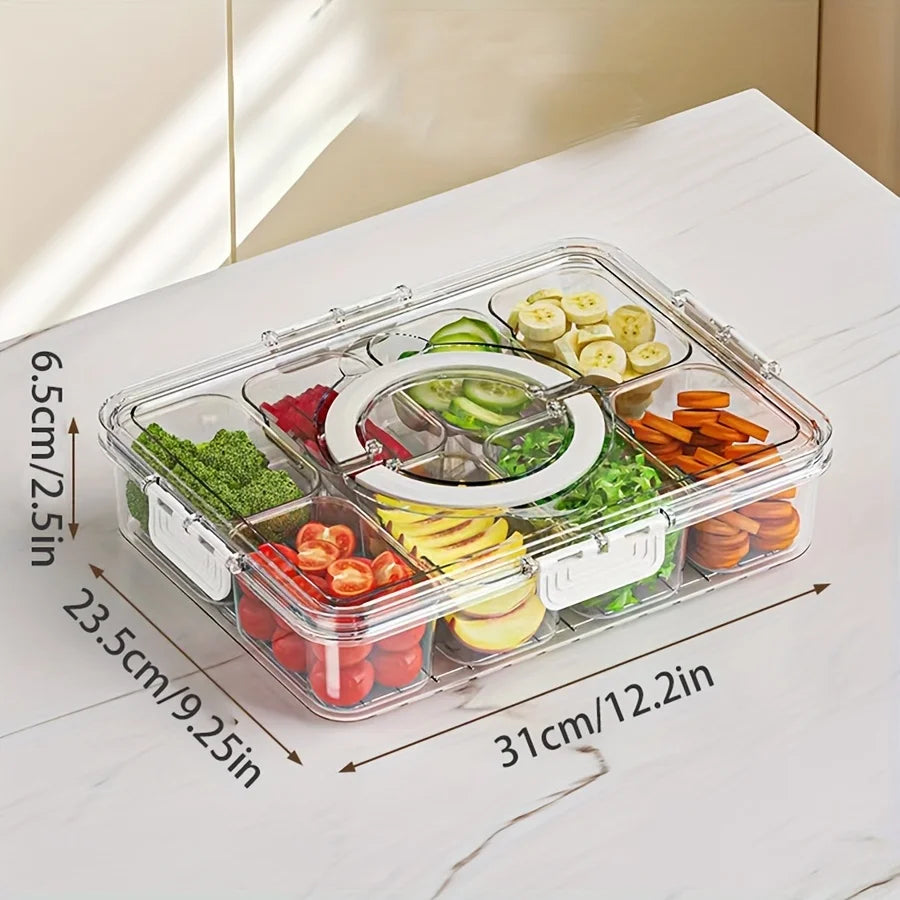 4/8 Grid Snack Box – Portable Food Storage Organizer