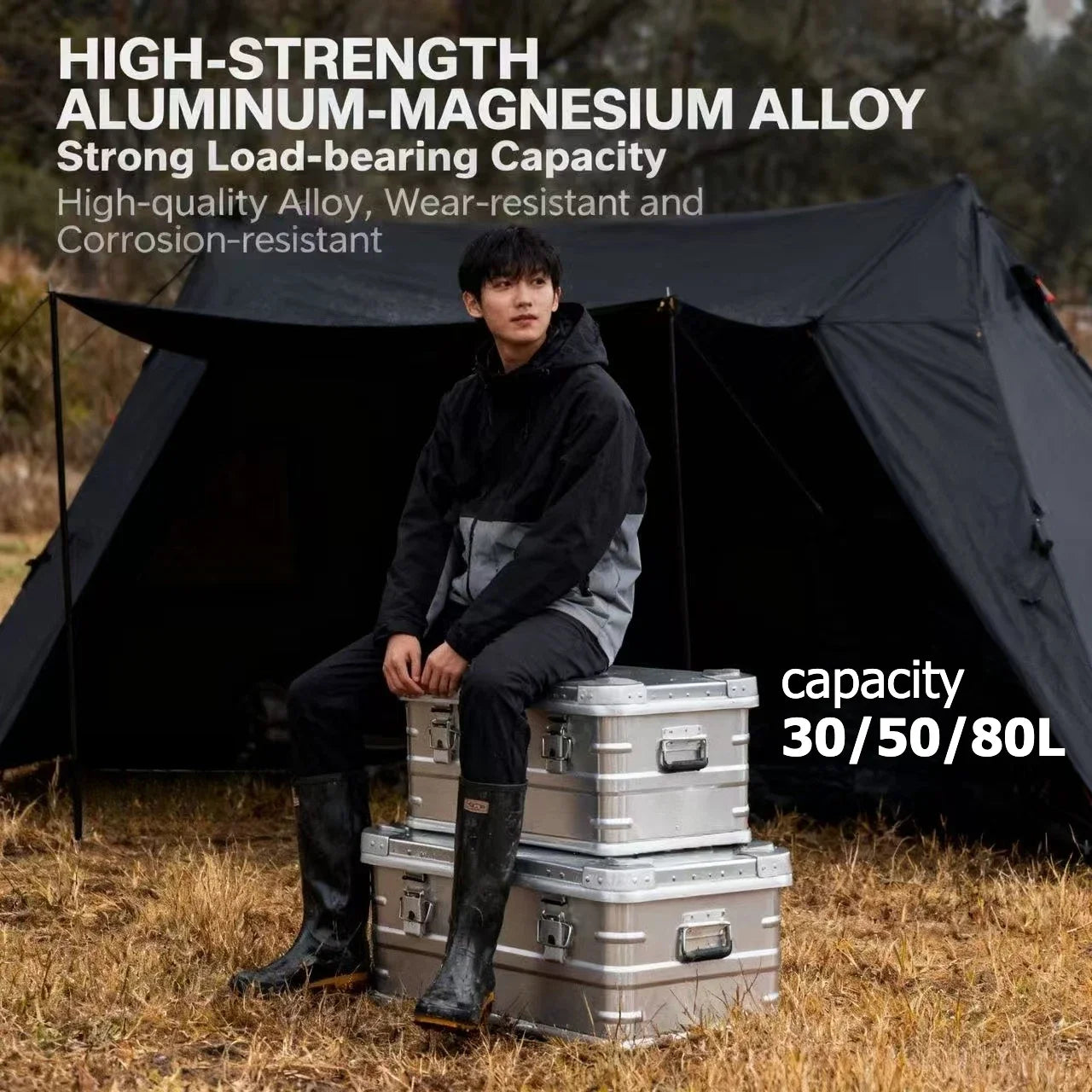 Aluminum Camping Storage Box for Secure Gear Organization
