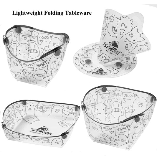 Lightweight Folding Camping Tableware Set – Portable & Durable