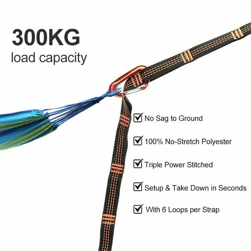 Reinforced Hammock Straps – Heavy-Duty Outdoor Support