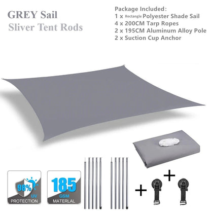 Car Awning Canopy 2x3M Waterproof UV Sun Shelter
