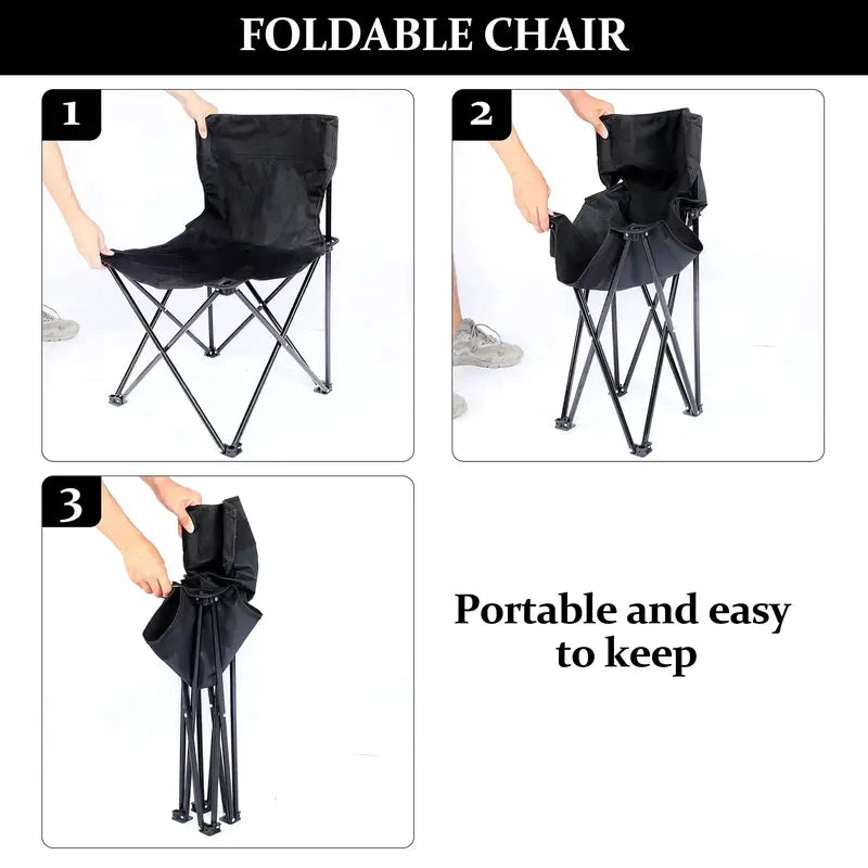Portable Folding Camping Chair with Side Pocket
