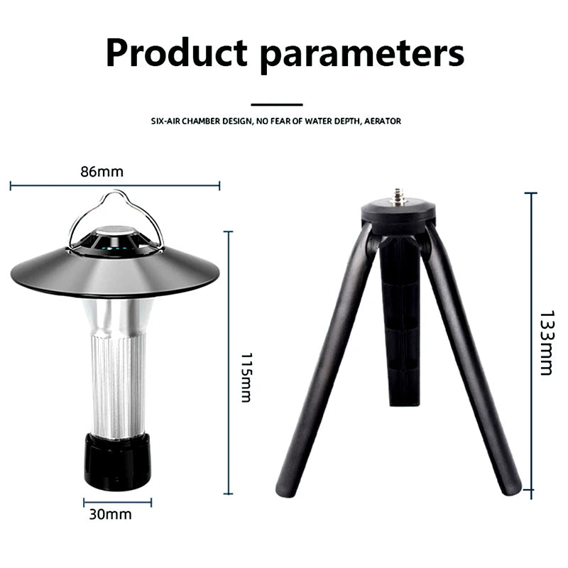 Camping Lantern with Tripod – Dimmable Rechargeable LED Light