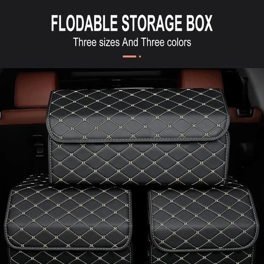 Car Trunk Organizer Box – Foldable Large Capacity Storage