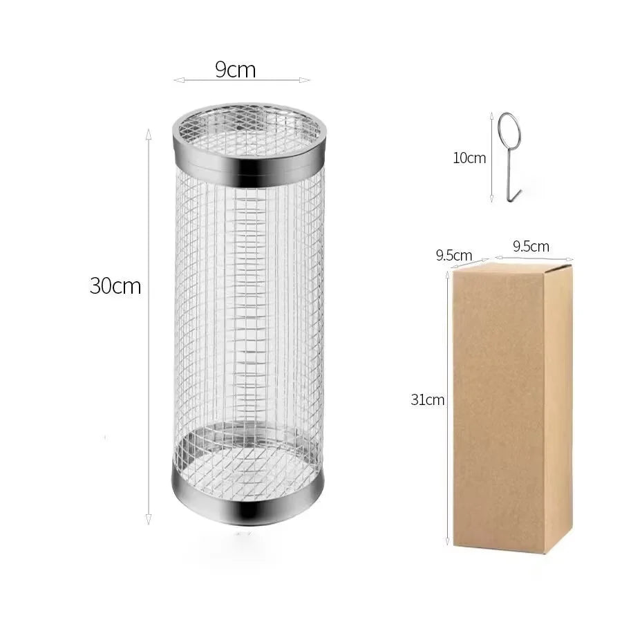Stainless Steel BBQ Grill Cage for Easy Outdoor Grilling