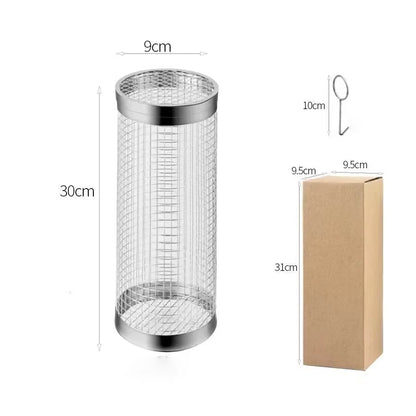 Stainless Steel BBQ Grill Cage for Easy Outdoor Grilling