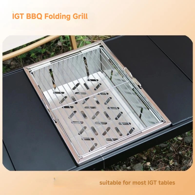 Portable Charcoal BBQ Grill – Foldable Camping Stove