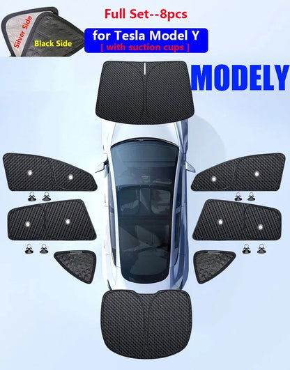 Tesla Window Sunshade – UV Protection for Front & Rear