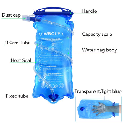 Portable 2L Water Bag for Outdoor Sports & Camping
