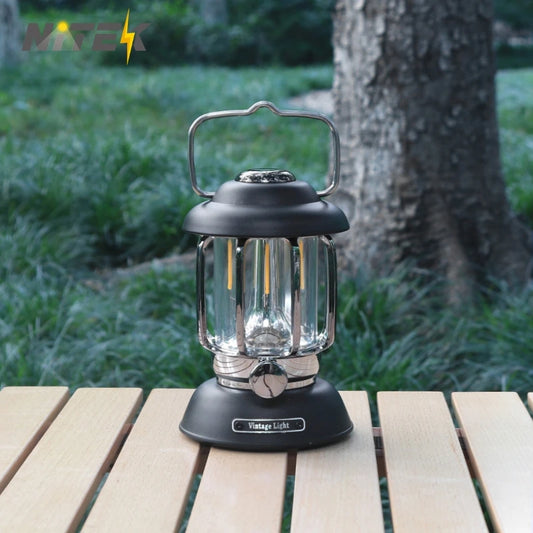 Retro Camping Lantern – Rechargeable Vintage Tent Light