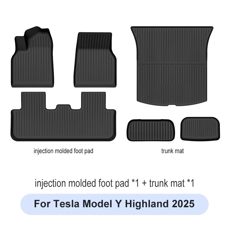 Tesla Model Y 2025 Floor Mats – Full Protection TPE Set