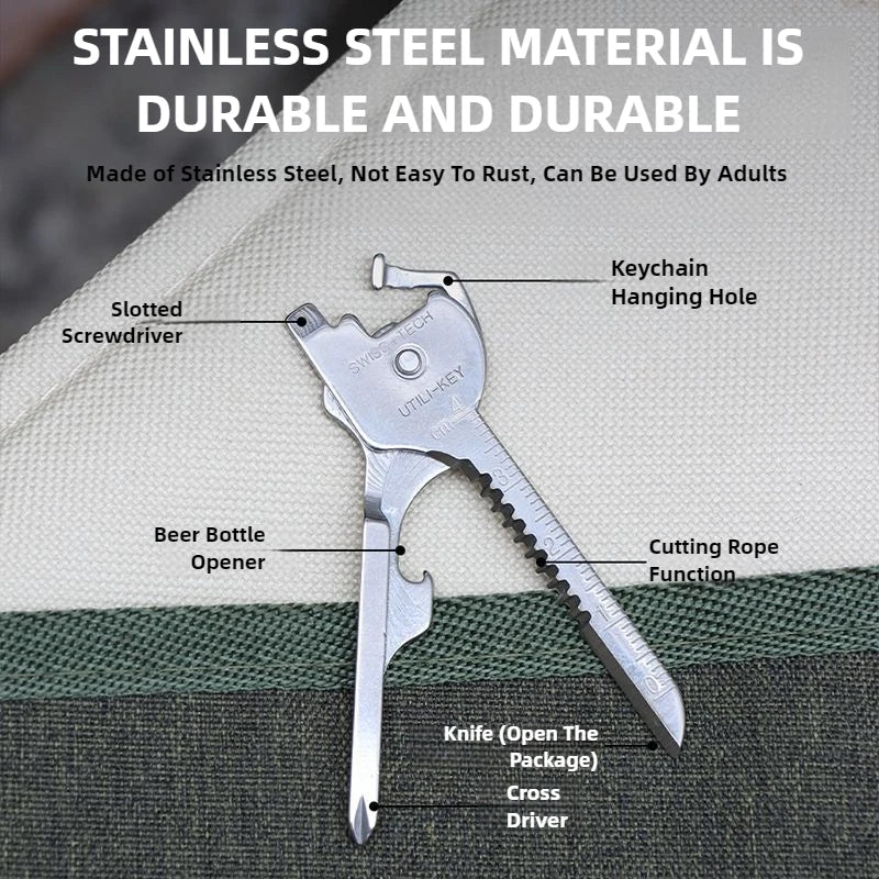 6-in-1 Mini Multi-Tool – Portable Stainless Steel Kit