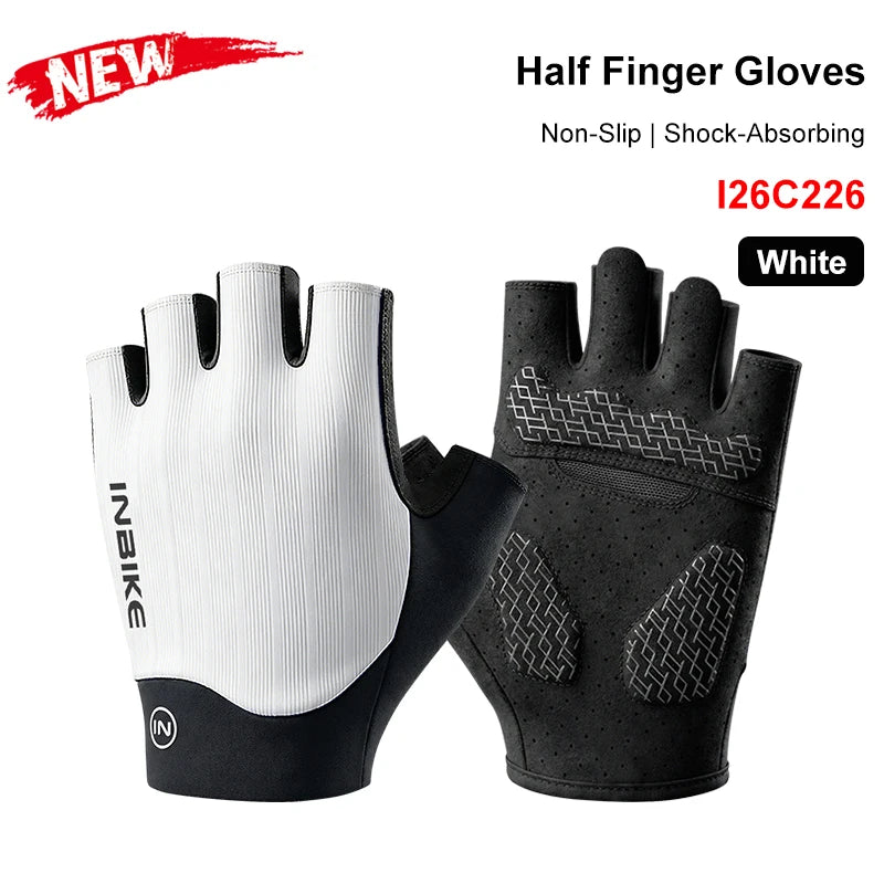 INBIKE Half Finger Cycling Gloves – Shock Absorption & Breathable