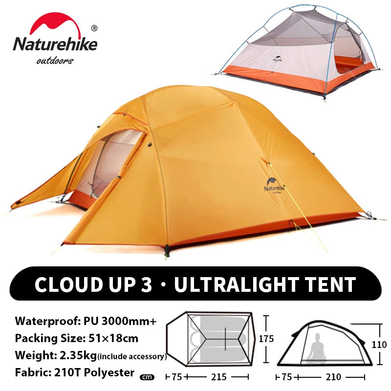 Ultralight Camping Tent Waterproof 2 Person Hiking Shelter