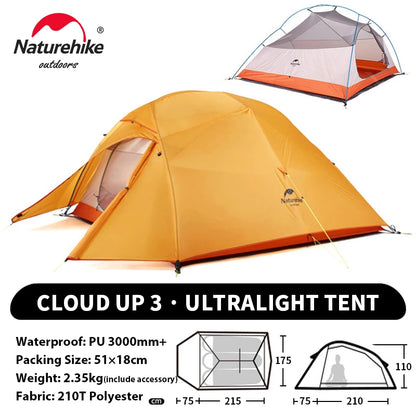 Ultralight Camping Tent Waterproof 2 Person Hiking Shelter