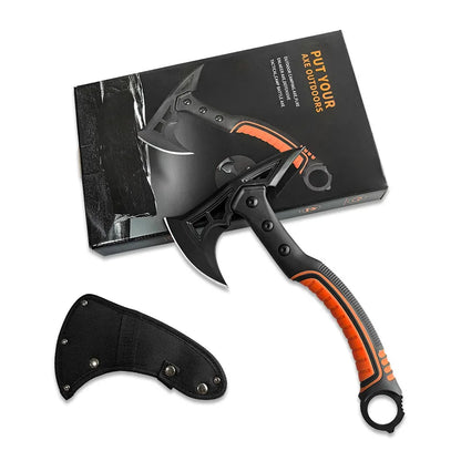 Lightweight Camping Axe with Shock-Absorbing Grip