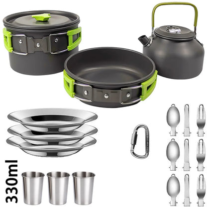 Camping Cookware Set for 2–3 People Lightweight Cooking
