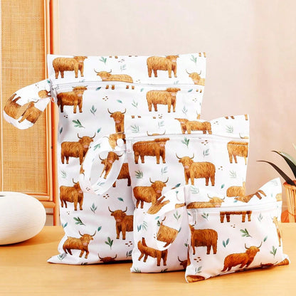 3PCS Waterproof Diaper Bags with Wet/Dry Storage