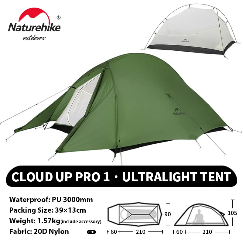 Ultralight Camping Tent Waterproof 2 Person Hiking Shelter