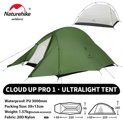 Ultralight Camping Tent Waterproof 2 Person Hiking Shelter