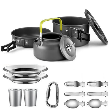 Camping Cookware Set for 2–3 People Lightweight Cooking