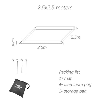 Waterproof Camping Ground Sheet with Raised Edges