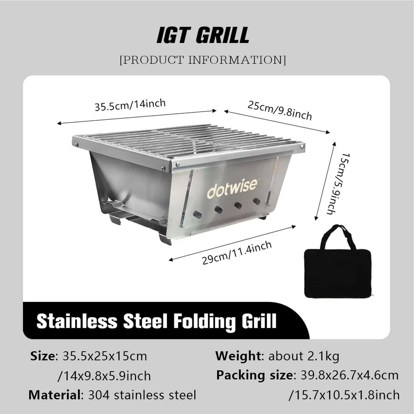 Portable Stainless Steel Camping Stove for Easy Outdoor Cooking