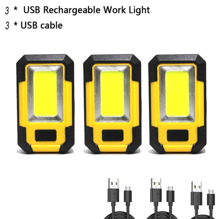 Rechargeable COB Work Light Magnetic Bright Lamp