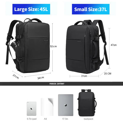 Expandable Laptop Backpack 17.3” Waterproof Large Capacity