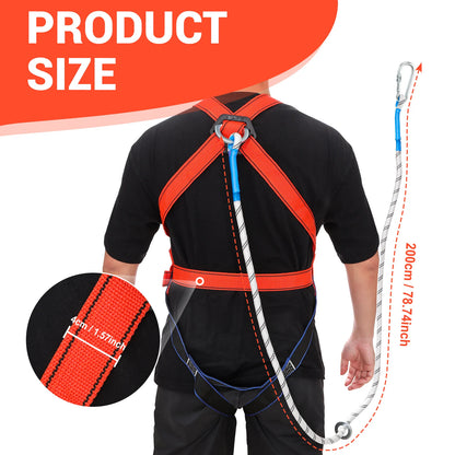 Safety Harness with Rope & Carabiner – Secure Protection