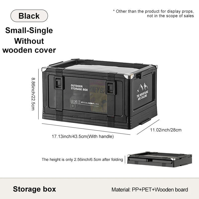 Foldable Camping Storage Box with Lid for Easy Organization