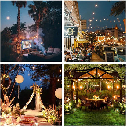 Solar Outdoor String Lights for Garden & Camping Ambience