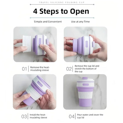 Collapsible Silicone Travel Mug – Lightweight & Leak-proof