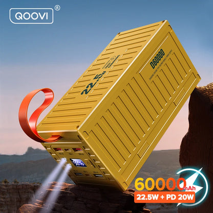 60000mAh Power Bank Fast Charging Outdoor Backup
