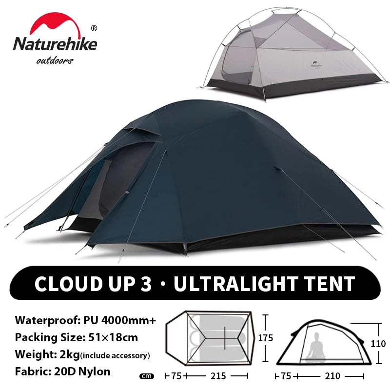 Ultralight Camping Tent Waterproof 2 Person Hiking Shelter