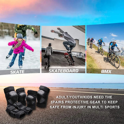 Sports Protective Gear Set – Knee, Elbow & Wrist Pads