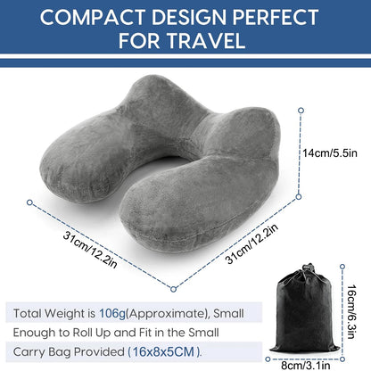 Inflatable Travel Pillow for Neck Support & Compact Comfort