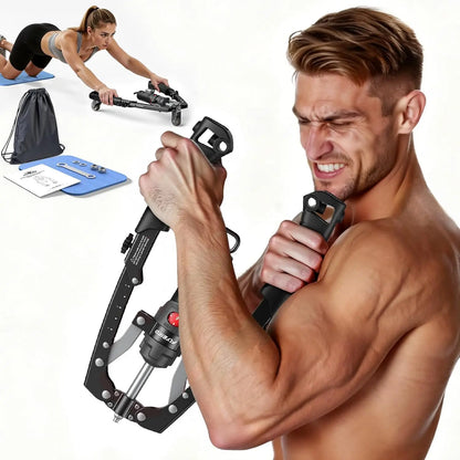 3-in-1 Arm Trainer with Ab Roller for Full Body Strength