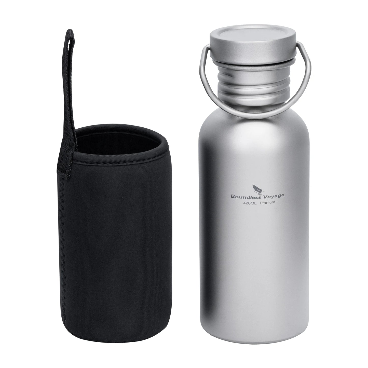 Titanium Wide Mouth Water Bottle – Durable & Lightweight