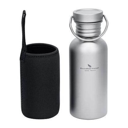 Titanium Wide Mouth Water Bottle – Durable & Lightweight