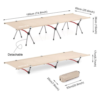 Camping Cot Ultralight Folding Bed for Elevated Comfort