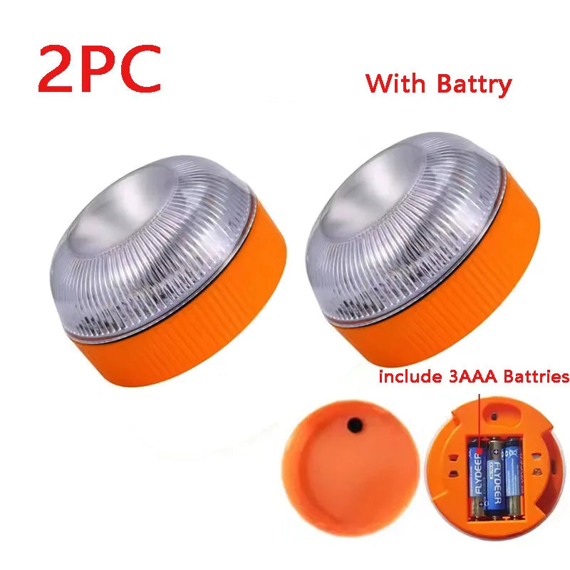Magnetic Emergency Light for Roadside Safety Alerts