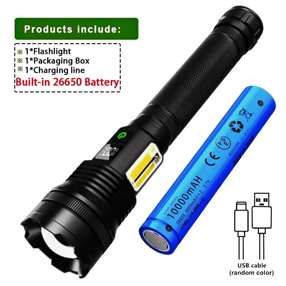 High Power LED Flashlight – USB Rechargeable Lantern