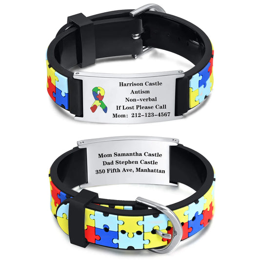 Personalized Autism Medical Alert Bracelet for Kids