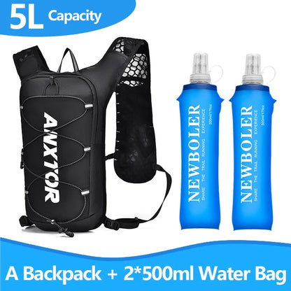 5L Running Hydration Backpack with Water Bag Pocket