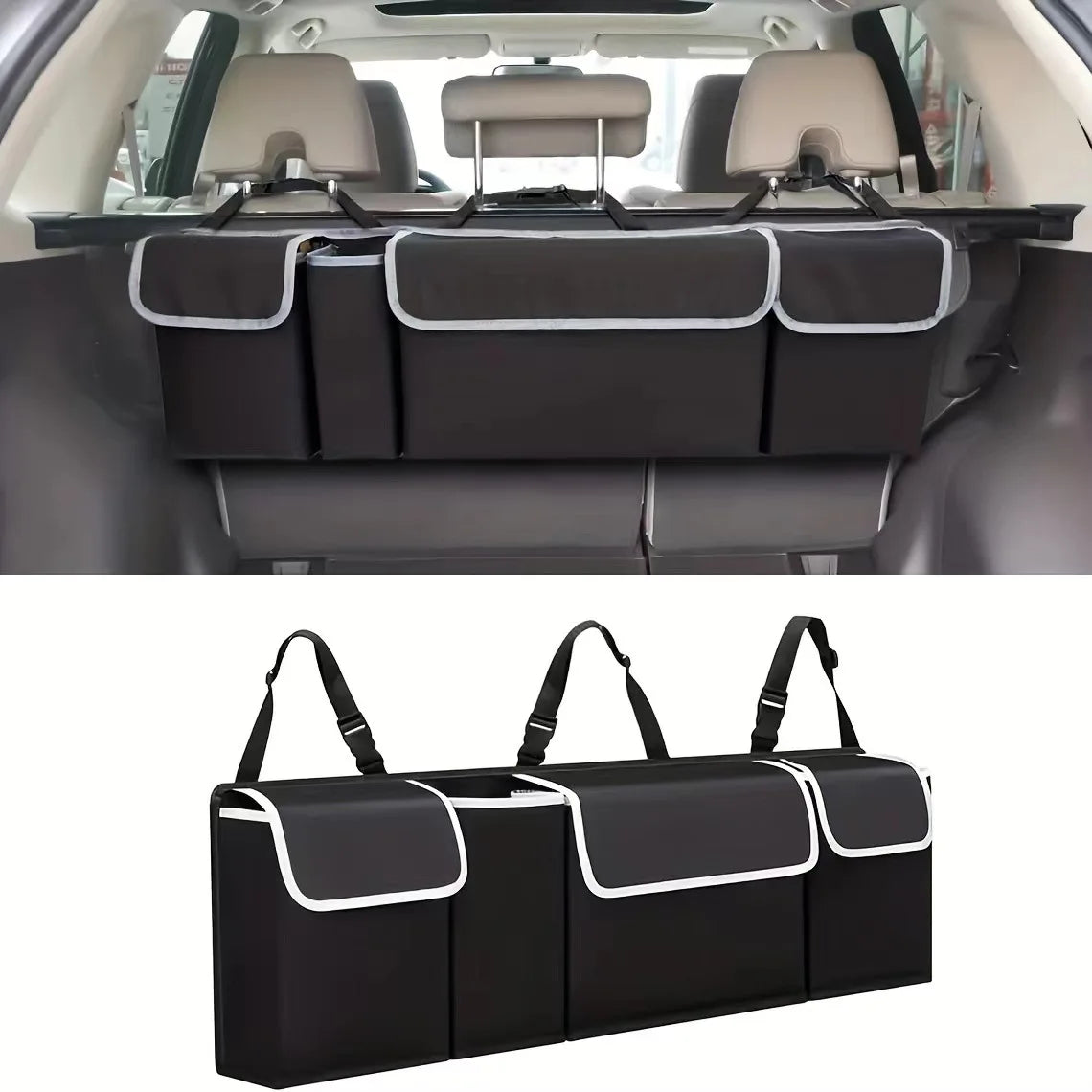 Car Trunk Storage Bag – Rear Seat Hanging Organizer