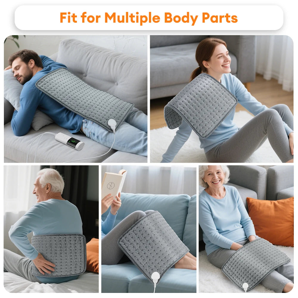Electric Heating Pad for Back & Seat with 9 Heat Levels