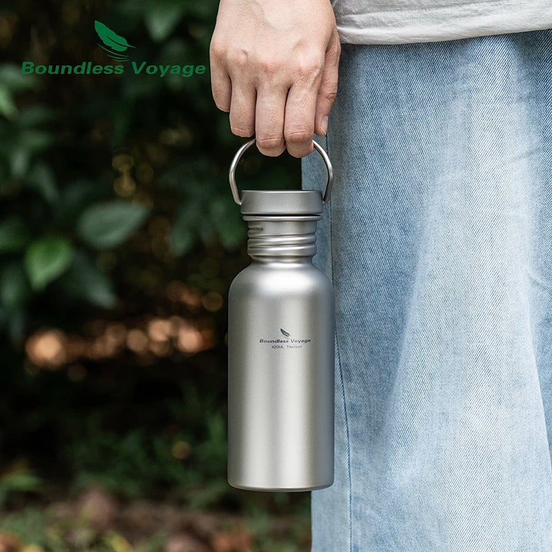 Titanium Wide Mouth Water Bottle – Durable & Lightweight