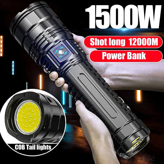 Ultra Bright LED Flashlight with Built-in Rechargeable Battery