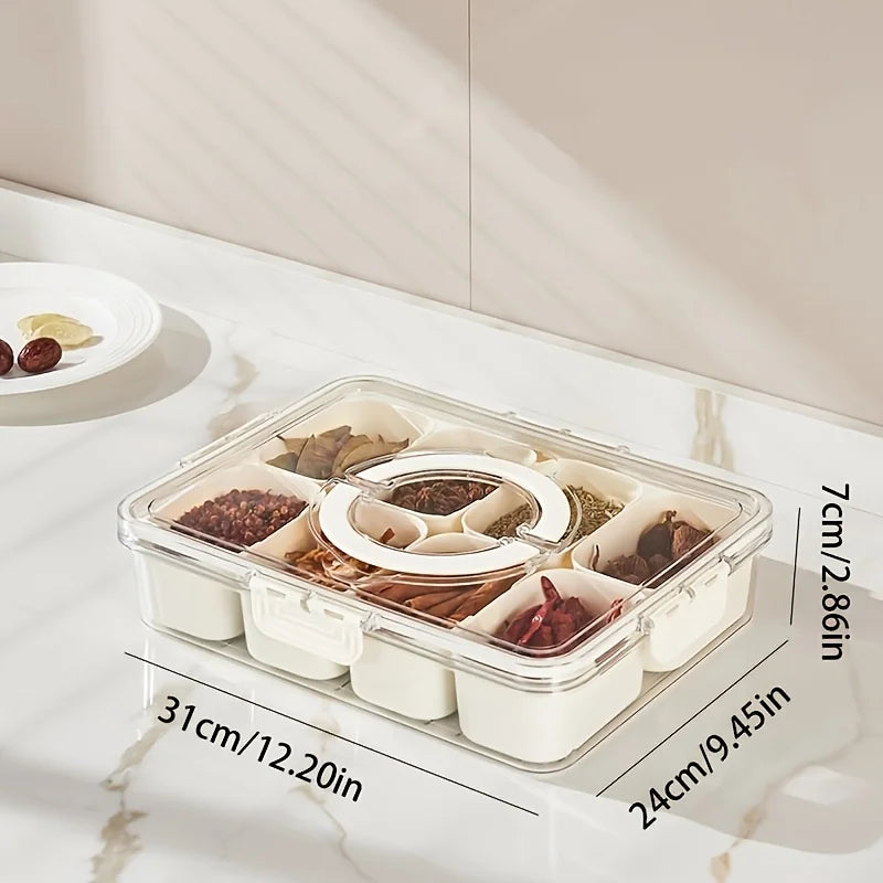 4/8 Grid Snack Box – Portable Food Storage Organizer